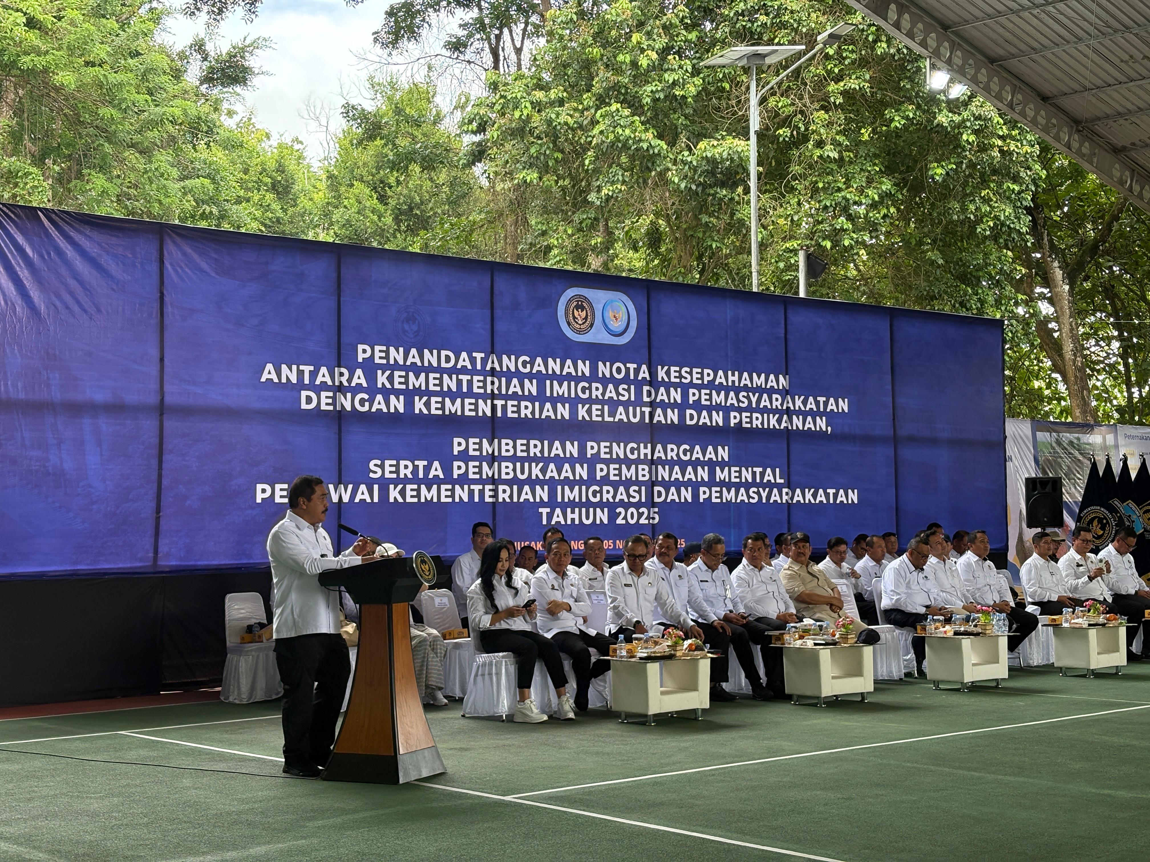 Kemenimipas dan KKP Jalin Kerja Sama Perkuat Ketahanan Pangan Lewat Program Perikanan di Nusakambangan