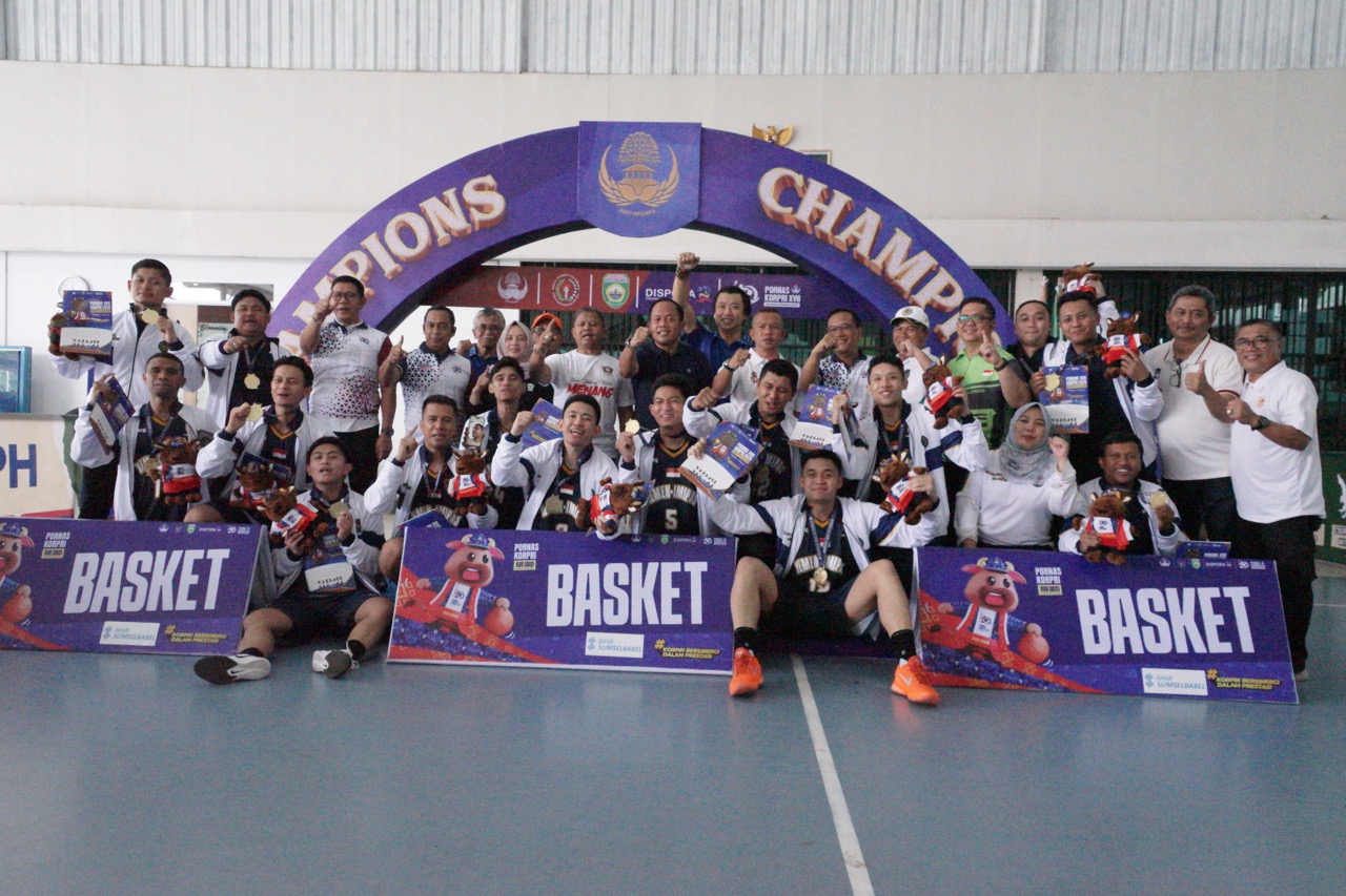 Tampil Digdaya, Tim Basket Kemenimipas Pastikan Gelar Juara PORNAS KORPRI 2025