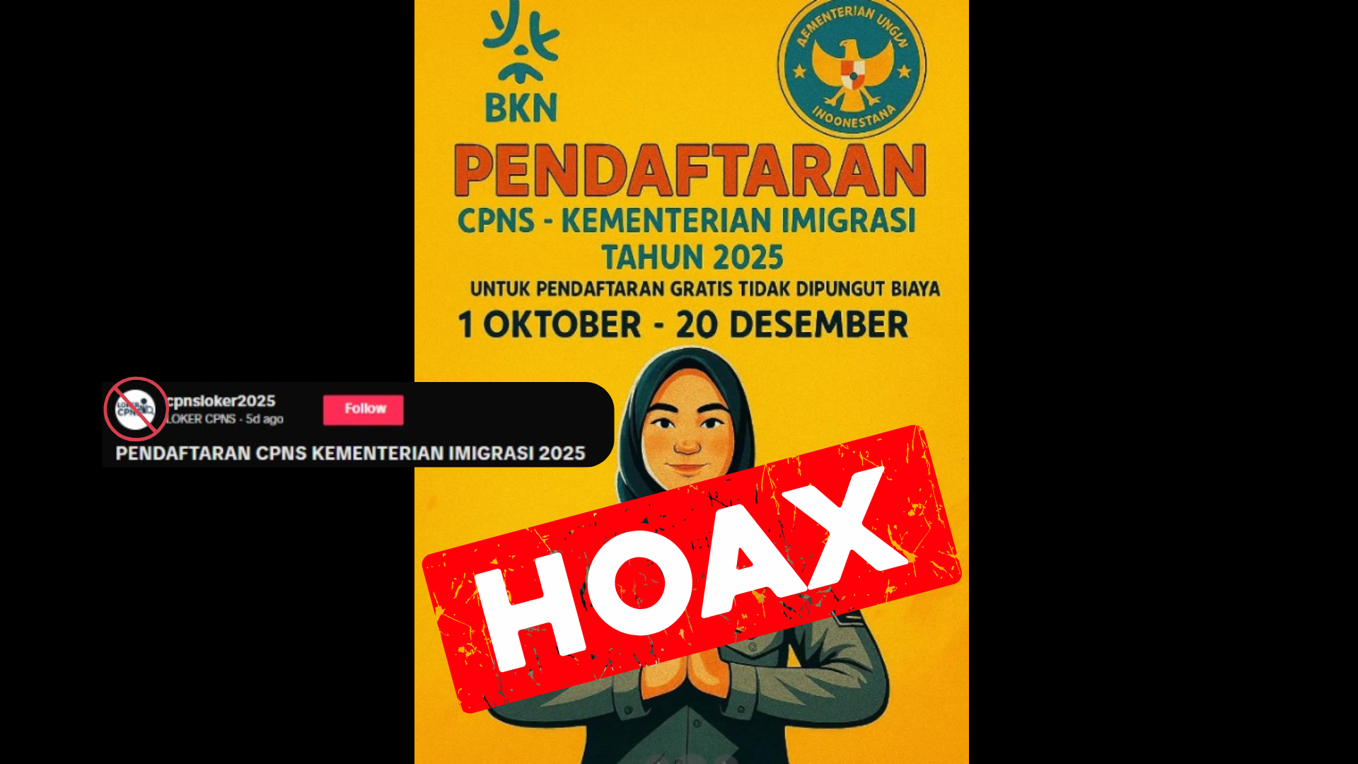 [HOAKS] Pendaftaran CPNS Kementerian Imigrasi Tahun 2025