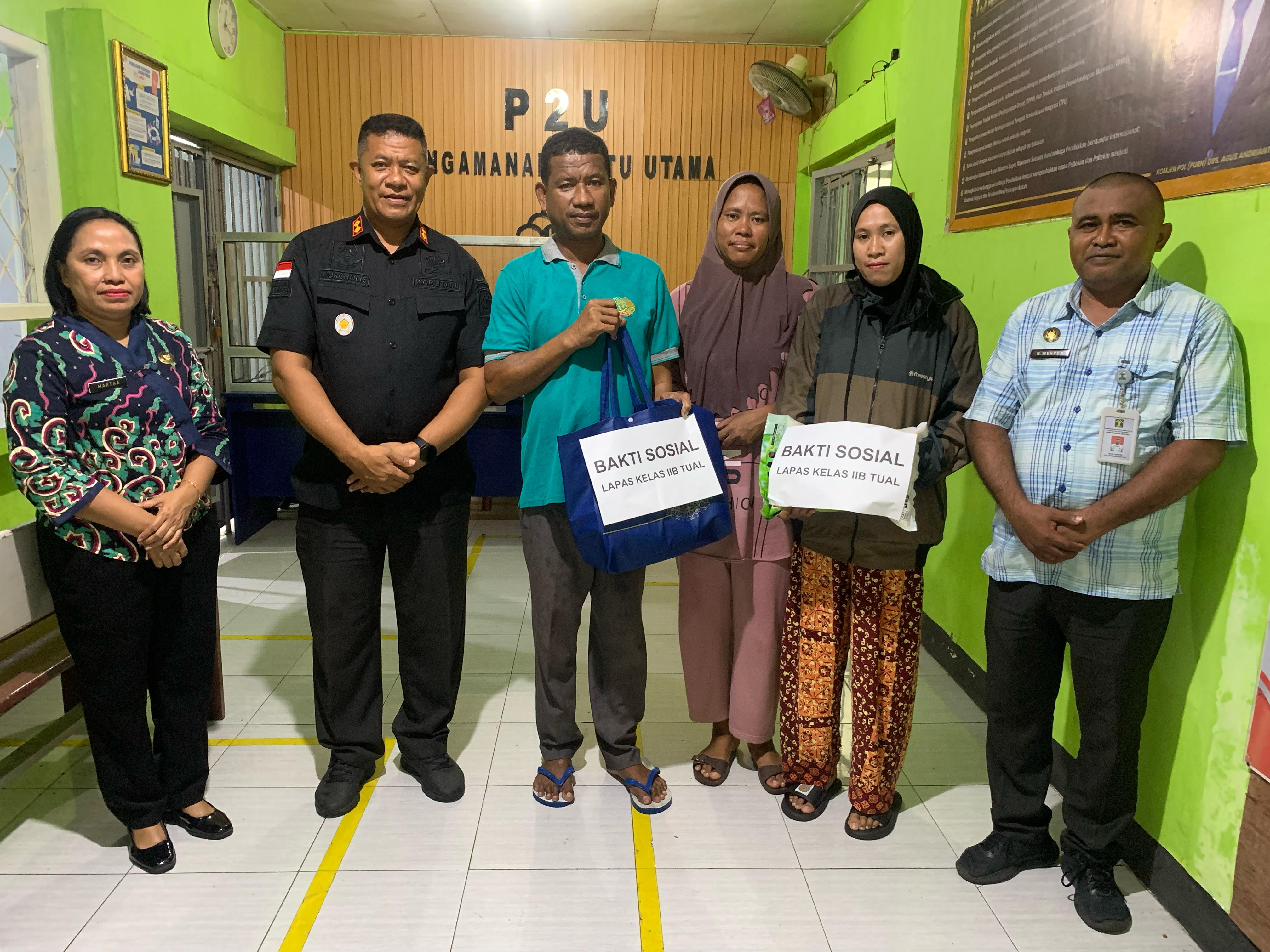 Lapas Tual Gelar Bakti Sosial untuk Keluarga Warga Binaan