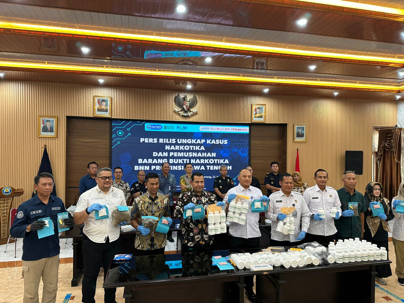 Kakanwil Ditjenpas Jateng Turut Musnahkan Barang Bukti Bersama BNNP Jateng