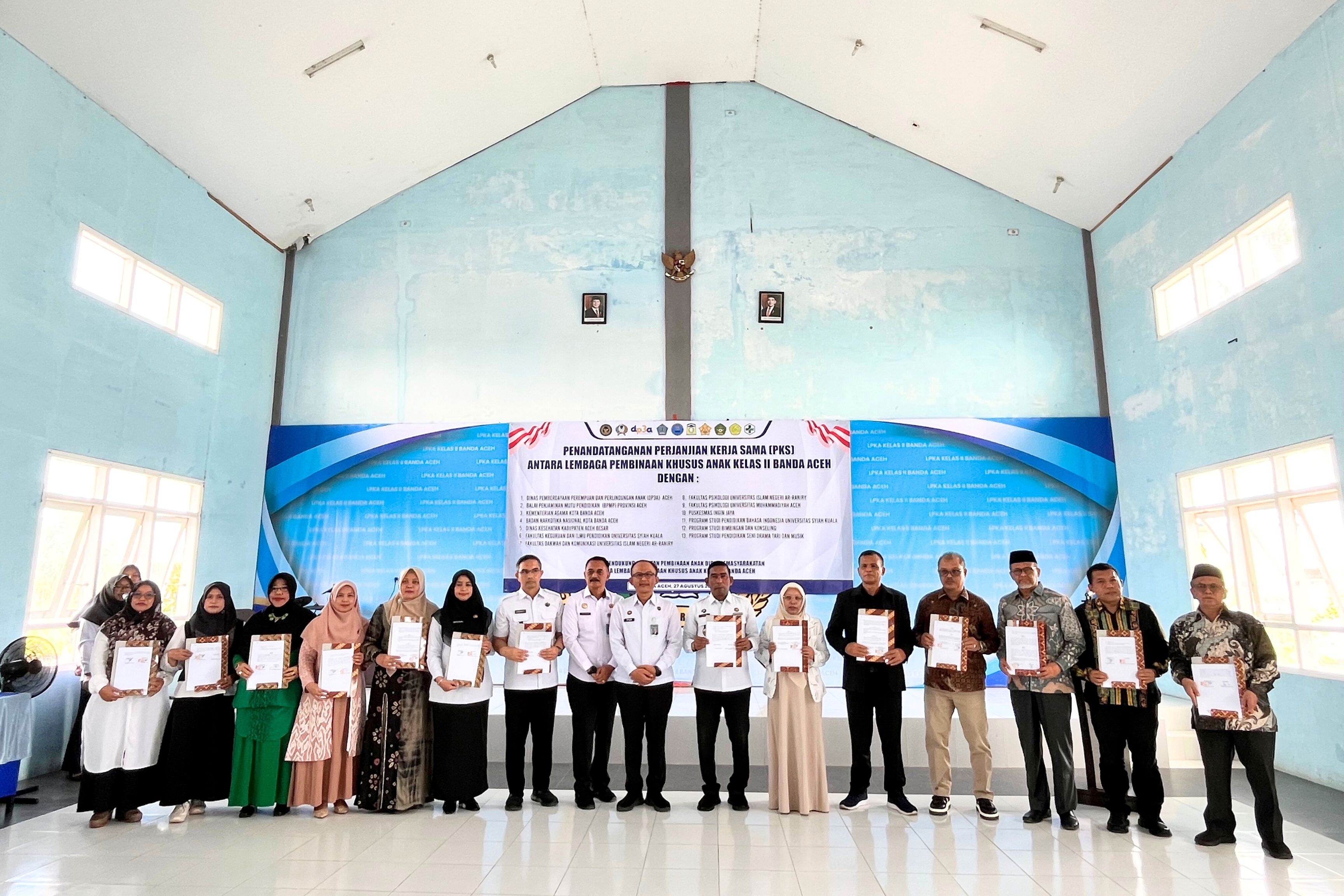 Sinergi Wujudkan Masa Depan Anak Binaan, LPKA Banda Aceh Teken PKS dengan 13 Mitra Strategis
