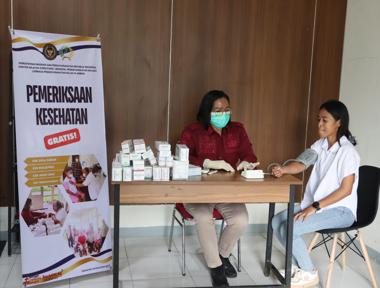 Dukung PHTC Presiden, Lapas Ambon Gelar Cek Kesehatan Gratis untuk Keluarga Warga Binaan