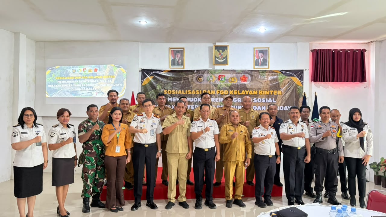 Perkuat Pembimbingan Klien Pemasyarakatan, Bapas Waikabubak Gelar Sosialisasi dan FGD Kelayan Binter