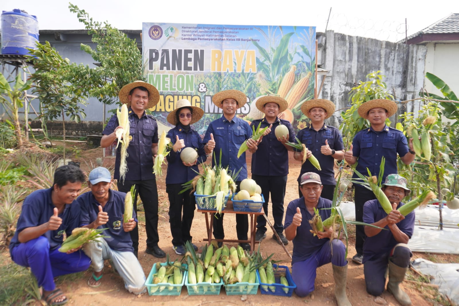 Panen Raya Melon dan Jagung, Lapas Banjarbaru Dukung Ketahanan Pangan Banjarbaru