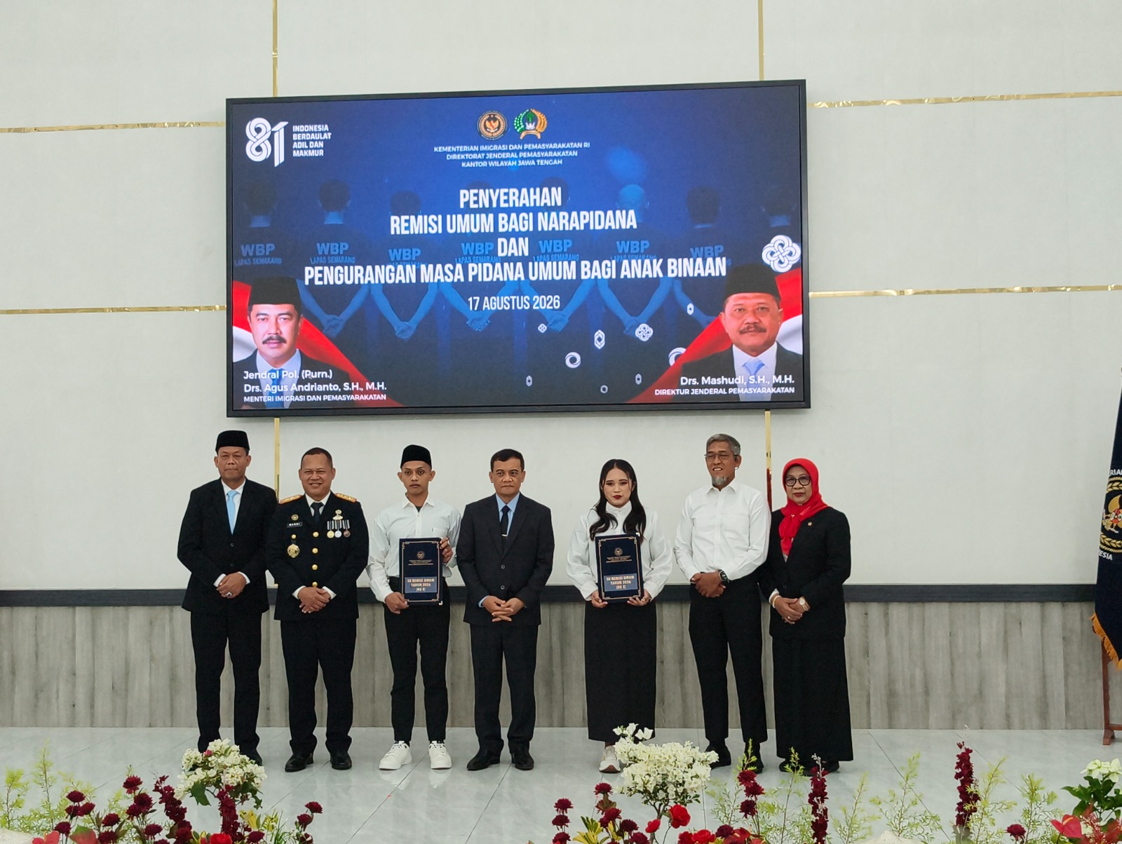 Sejumlah 9.551 Warga Binaan dan Anak Binaan di Jateng Terima Remisi