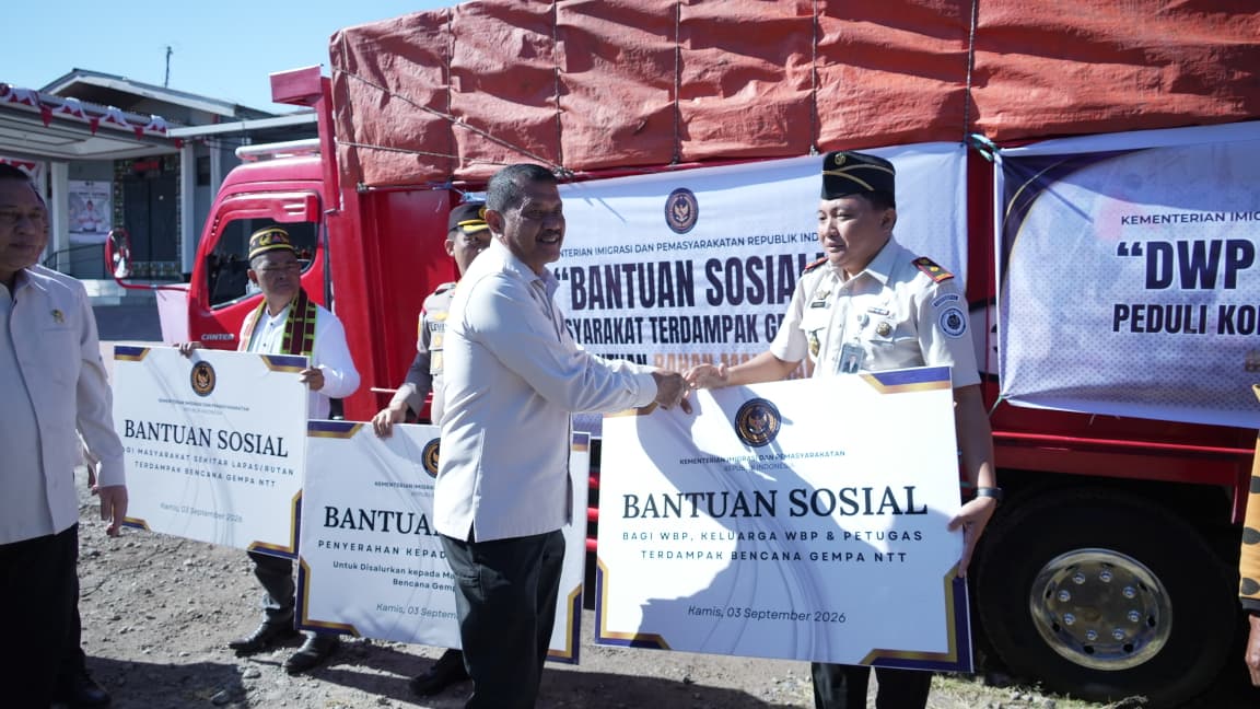 Bantuan Kemenimipas untuk Korban Gempa Sampai di Flores