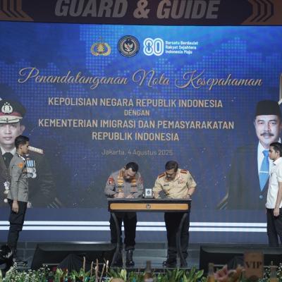 Nota Kesepahaman dan Perjanjian Kerja Sama Kemenimipas dengan Polri